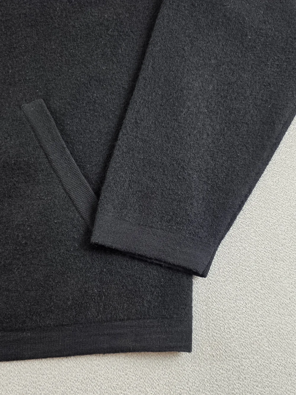 Vintage Alfani Black Full-Zip Wool Sweater Jacket Men's Large Japan